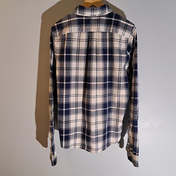 Abercrombie & Fitch Men's Muscle Large Long Sleeve Button Down Plaid Shirt - Picture 3 of 14